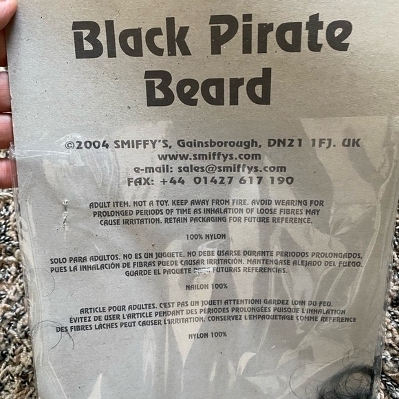 ADULT PIRATE Accessories Kit Costumes: eye patch, bandana, beard, teeth - Picture 7 of 9